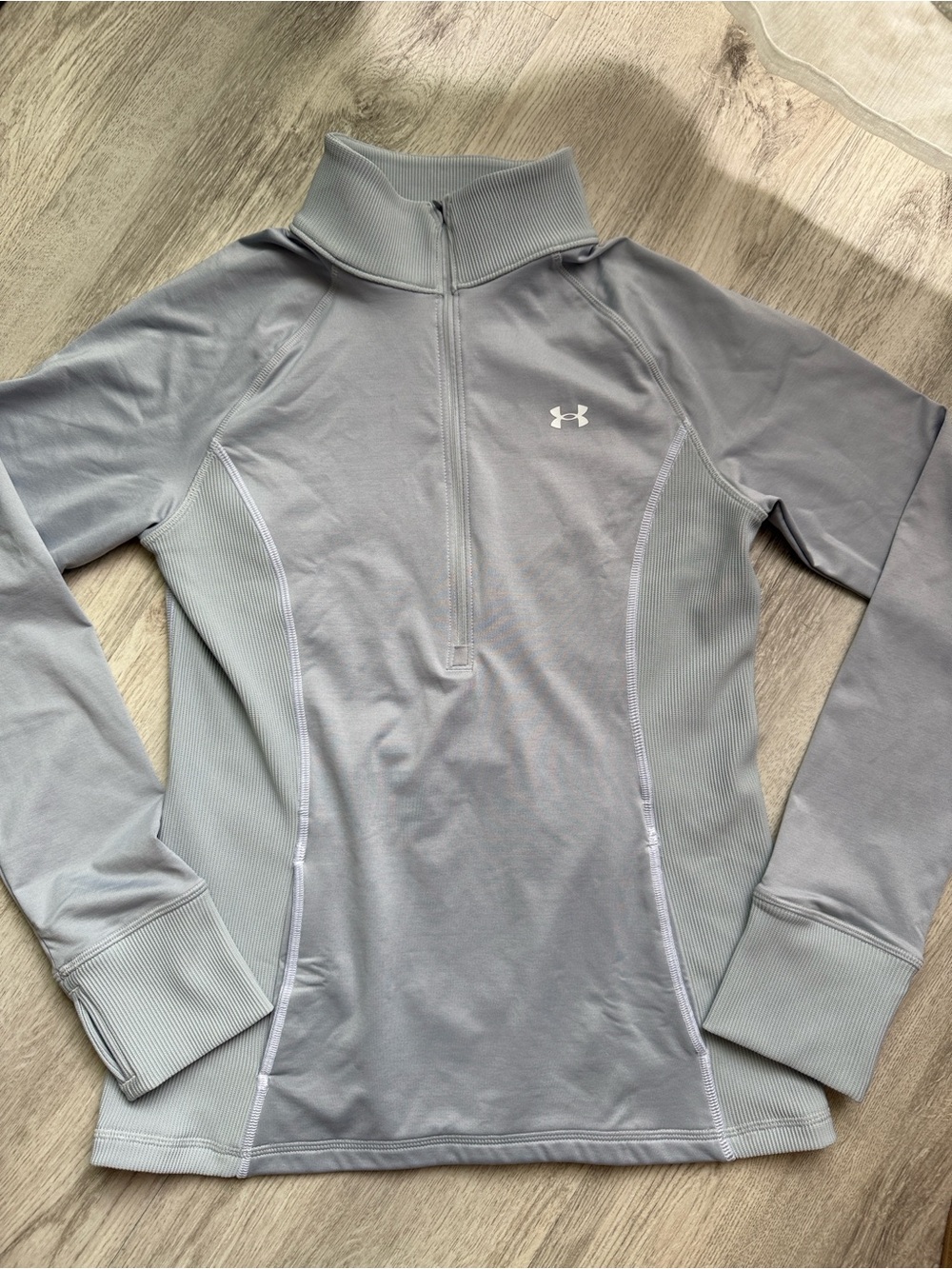 Under Armour Light Gray Women's Quarter-Zip Performance Pullover